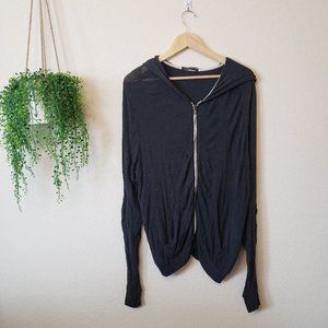 Brandy Melville Oversized Hooded Zip up Sweater